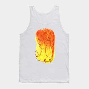 Cockatiel Stretch Watercolor Tank Top